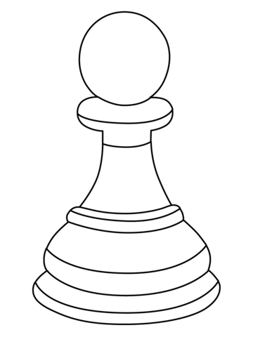 Chess Pawn Emoji From Games Coloring Page